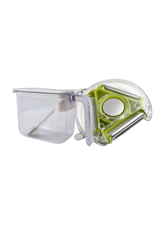 Airtight Seasoning Box  As Food Grade Silicone Sealed Cans  Dosing Spoon  Drop Damper & 3-In-1 Rotary Peeler Fruit And Vegetable Grater Peeler High Carbon Stainless Steel Bundle - Image 1