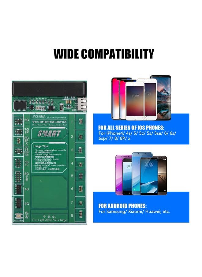 Universal Battery Fast Charge Activation Circuit Board Test Fixture Kit For iOS/ Android Phone