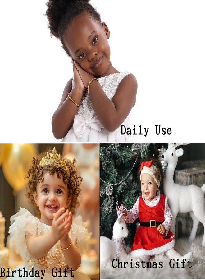 Ethlyn 2pcs/lot Baby Bracelet for infant Girls Boys 18K Gold Plated Kids Baby Expandable Adjustable Bangles &bracelets Birthday Christmas Gifts - Image 5