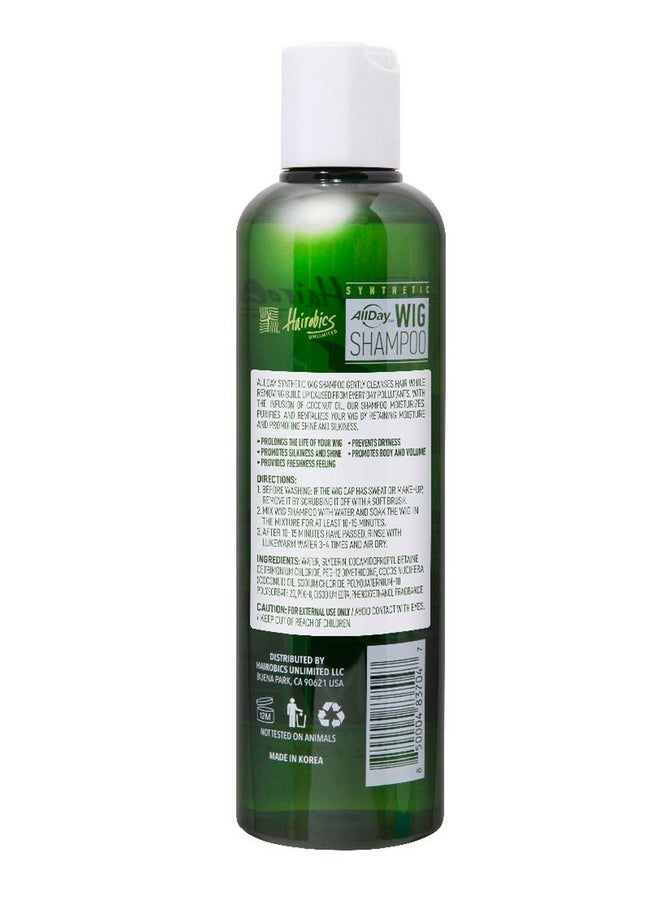 AllDay Locks - Llday Locks Synthetic Wig Shampoo ; Revitalizes And Refreshes ; Cleanses & Extends Lifespan Of Wigs & Hairpieces ; Soft & Fresh Feeling Grape Scent ; 8 Oz - Image 1