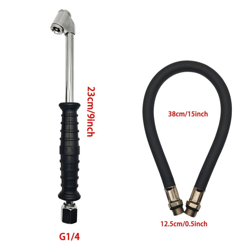 Dual Head Air Chuck for Dually Tires 23 Inch Heavy Duty Lock On Tire Inflate - Image 1
