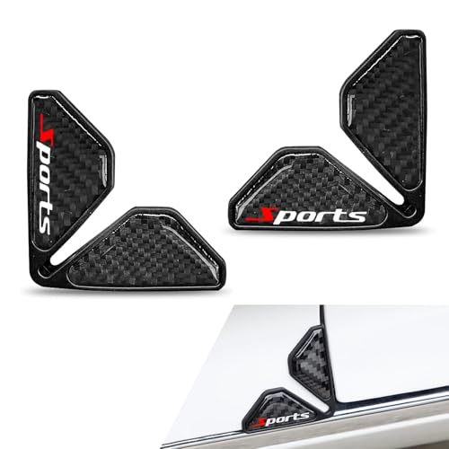 Dogary 2 PCS Car Door Corner Edge Guard Anticollision Carbon Fiber Door Corner Sticker Soft Plastic Tight Fit Antiscratch Protective Cover Universal Modificative Exterior Accessory Black - Image 1