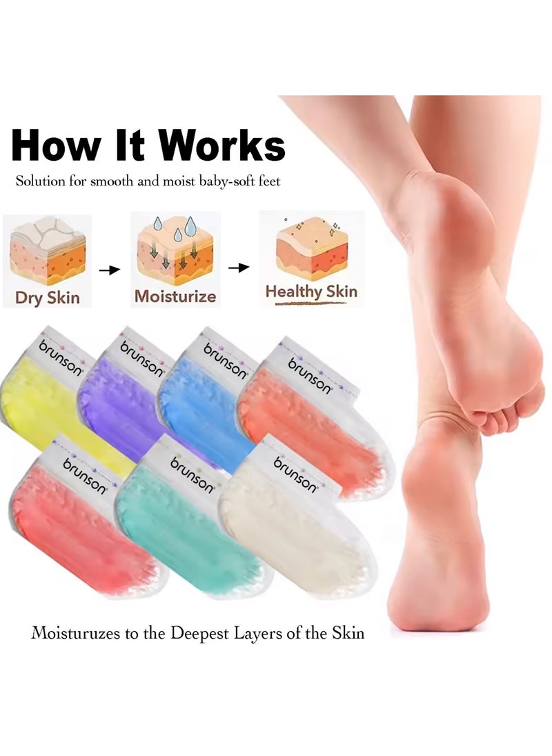brunson Brunson Paraffin Wax Socks Disposable Foot Moisturizing Spa Socks for Cracked Heels Dry Skin Pedicure Paraffin Therapy 6pcs Feet Wax Care Soft Hydrating Foot Bags for Deep moisturization  - Image 3