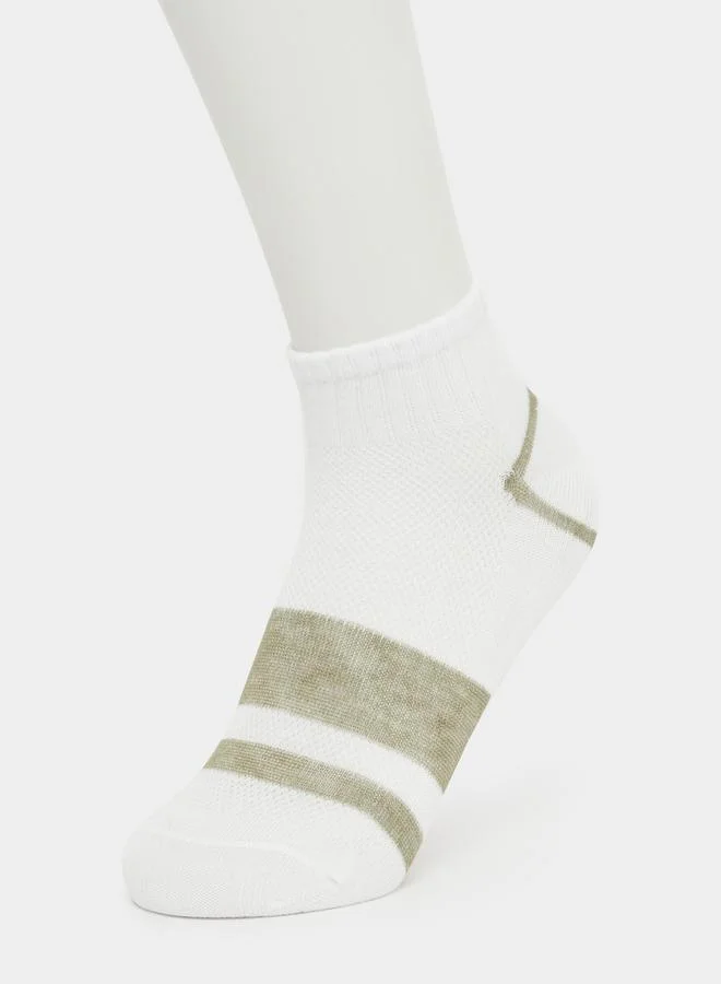 Styli Set of 5 - Printed Detail Ribbed Cuff Ankle Socks