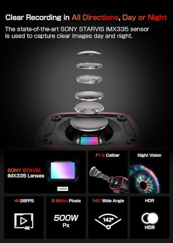 AKEEYO AKY-710S Motorcycle Camera 4K 28fps, 2K 55fps, Wide-Angle 142°, IP67, 5MP, Loop & Emergency Recording, Parking Monitor, Motorcycle Bike,Outdoor Sports, Rechargeable, 64GB Card Included - Image 2