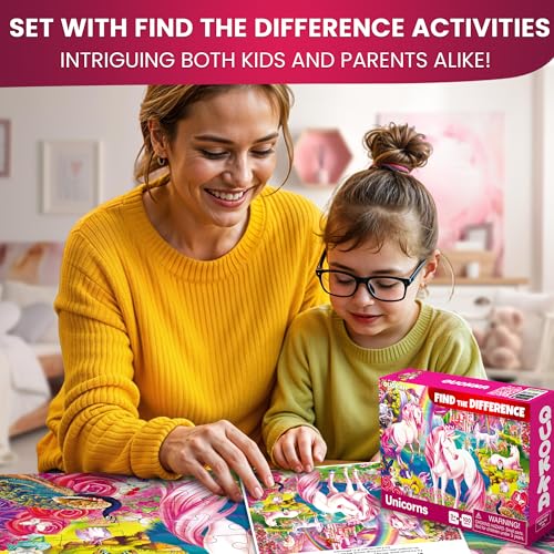 QUOKKA 100 Piece Puzzles for Kids Ages 8-10 – 3XSET Puzzles for Kids Ages 4-6 – Search & Find Mermaids Unicorns Kid Activities Included for 5-8 Year Old – Toddler Learning Toy Game Gift for Girls - Image 4