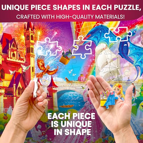 QUOKKA 100 Piece Puzzles for Kids Ages 8-10 – 3XSET Puzzles for Kids Ages 4-6 – Search & Find Mermaids Unicorns Kid Activities Included for 5-8 Year Old – Toddler Learning Toy Game Gift for Girls - Image 3