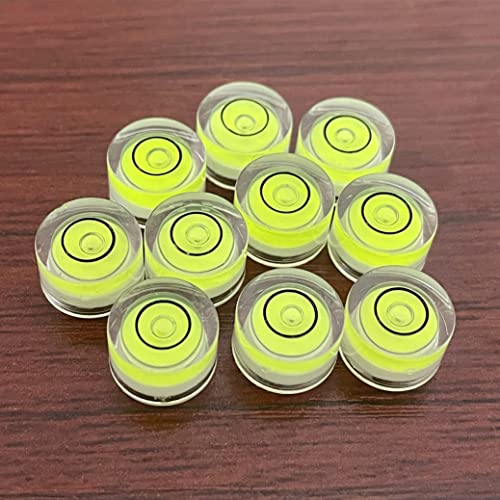 WOYISEPG 10Pcs Bubble Spirit Levels Mini Circular Bullseye Bubble Level Small Round Spirit Level Measuring Layout Tools (10x6mm, Non-Adhesive) - Image 2