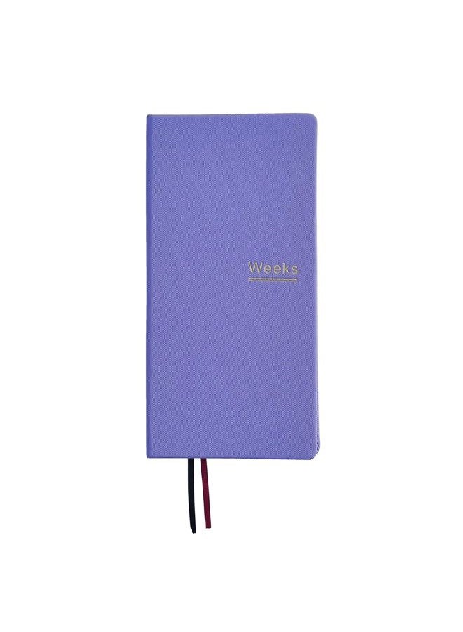 receip Undated Weekly Planner Notebook Pocket Organizer Appointment Book Journal Notebook A6 Week Plan Notepad (Light Purple) - Image 1