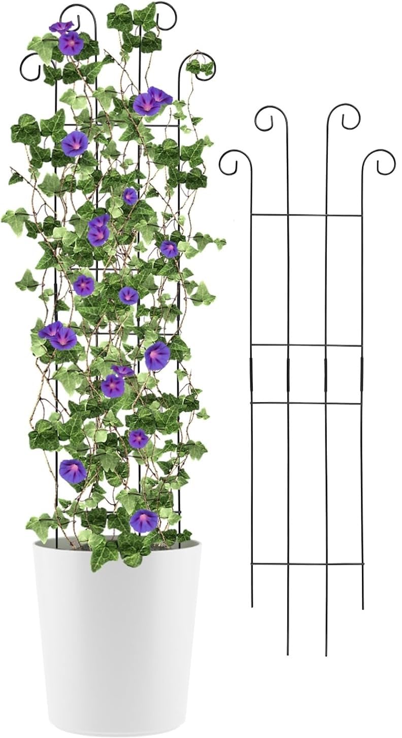 LAVISH CRAFT Garden Trellis for Climbing Plants Outdoor | Expandable Climbing Plant Supporter | Adjustable Balcony Privacy Trellis for Vine, Roses, and Vegetables (2) - Image 1