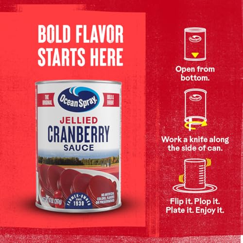 Ocean Spray Jellied Cranberry Sauce, Canned Side Dish, 14 Oz Can (Pack of 1) - Image 4