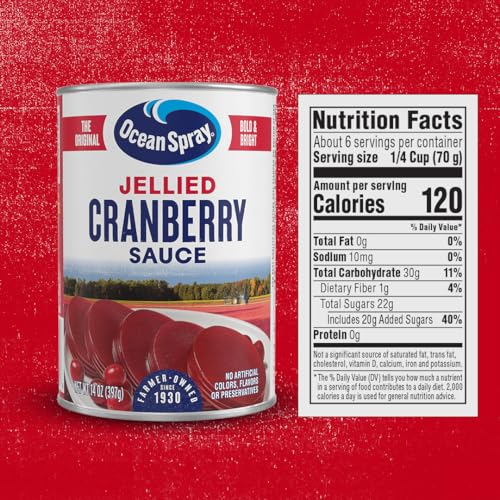 Ocean Spray Jellied Cranberry Sauce, Canned Side Dish, 14 Oz Can (Pack of 1) - Image 2