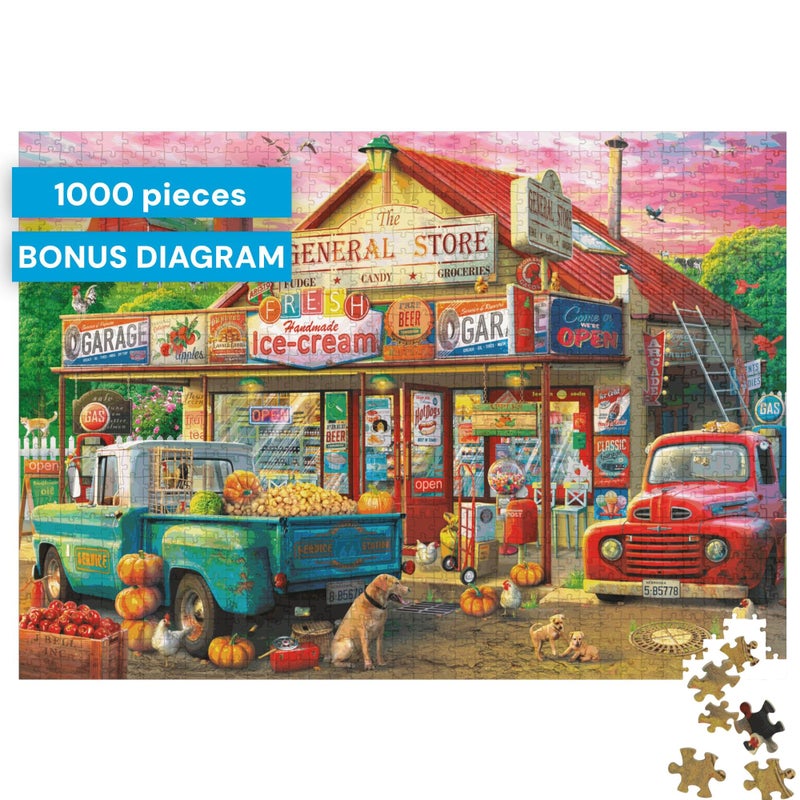Buffalo Games - Eduard - Country Store - 1000 Piece Jigsaw Puzzle for Adults -Challenging Puzzle Perfect for Game Nights - Finished Size is 26.75 x 19.75 - Image 3