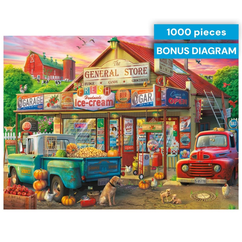 Buffalo Games - Eduard - Country Store - 1000 Piece Jigsaw Puzzle for Adults -Challenging Puzzle Perfect for Game Nights - Finished Size is 26.75 x 19.75 - Image 1