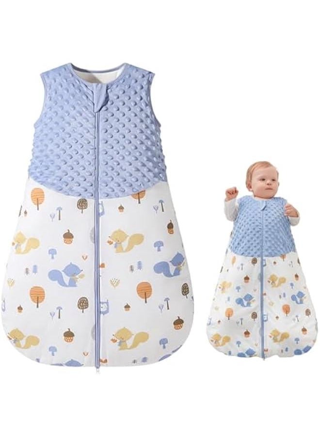 MIXDE Baby Sleep Bag, 1.5 Tog Cotton Sleep Sack 0-12 months Baby Wearable Blanket with one-Way Zipper,and Corner Guard, Baby Gown Newborn Cotton Nightgown  - Image 1