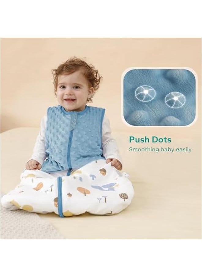 MIXDE Baby Sleep Bag, 1.5 Tog Cotton Sleep Sack 0-12 months Baby Wearable Blanket with one-Way Zipper,and Corner Guard, Baby Gown Newborn Cotton Nightgown  - Image 2