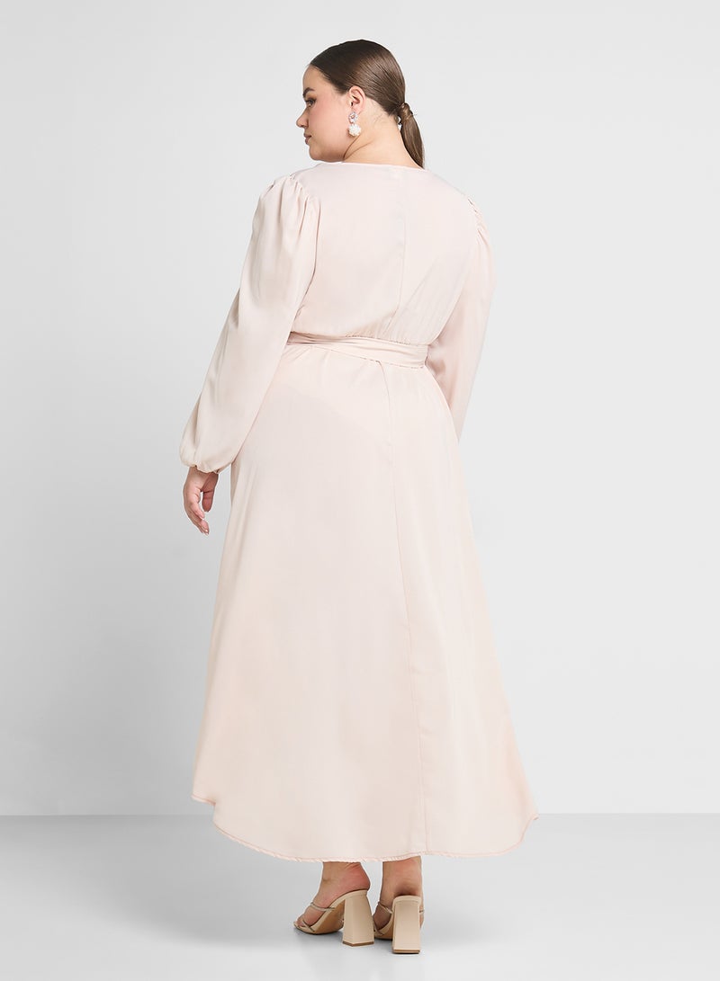 Ginger Plus Belted Sleeve Midi Dress - Image 2
