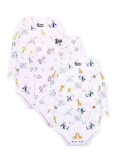 Funny Bunny Pack of 3 Cotton Long Sleeve Bodysuit for Baby  - Image 2