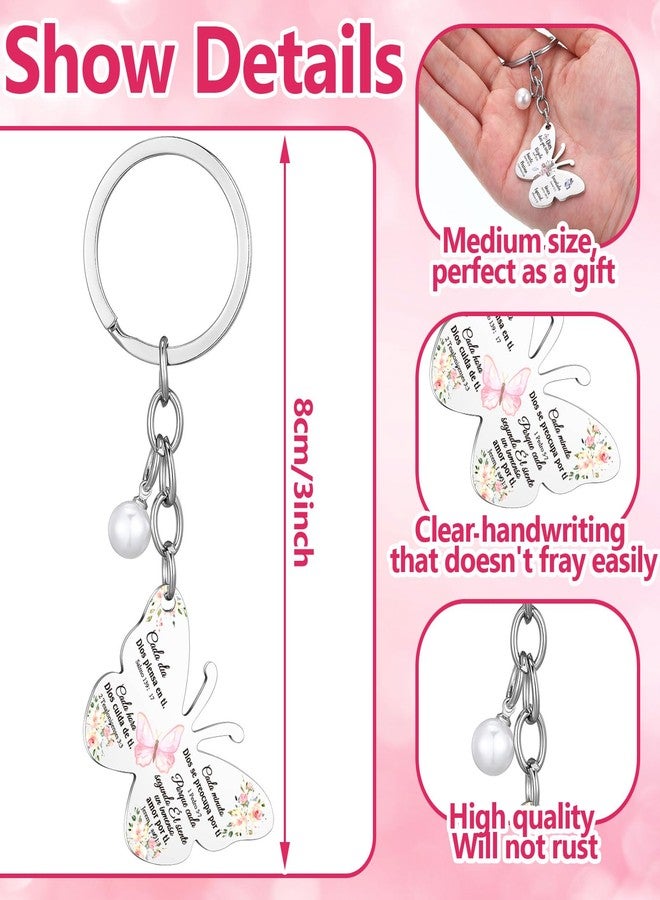 Siifert 12Pcs Christian Christmas Keychain Gift for Women Bulk Religious Scripture Inspirational Bible Prayers Church Gift(Butterfly) - Image 3