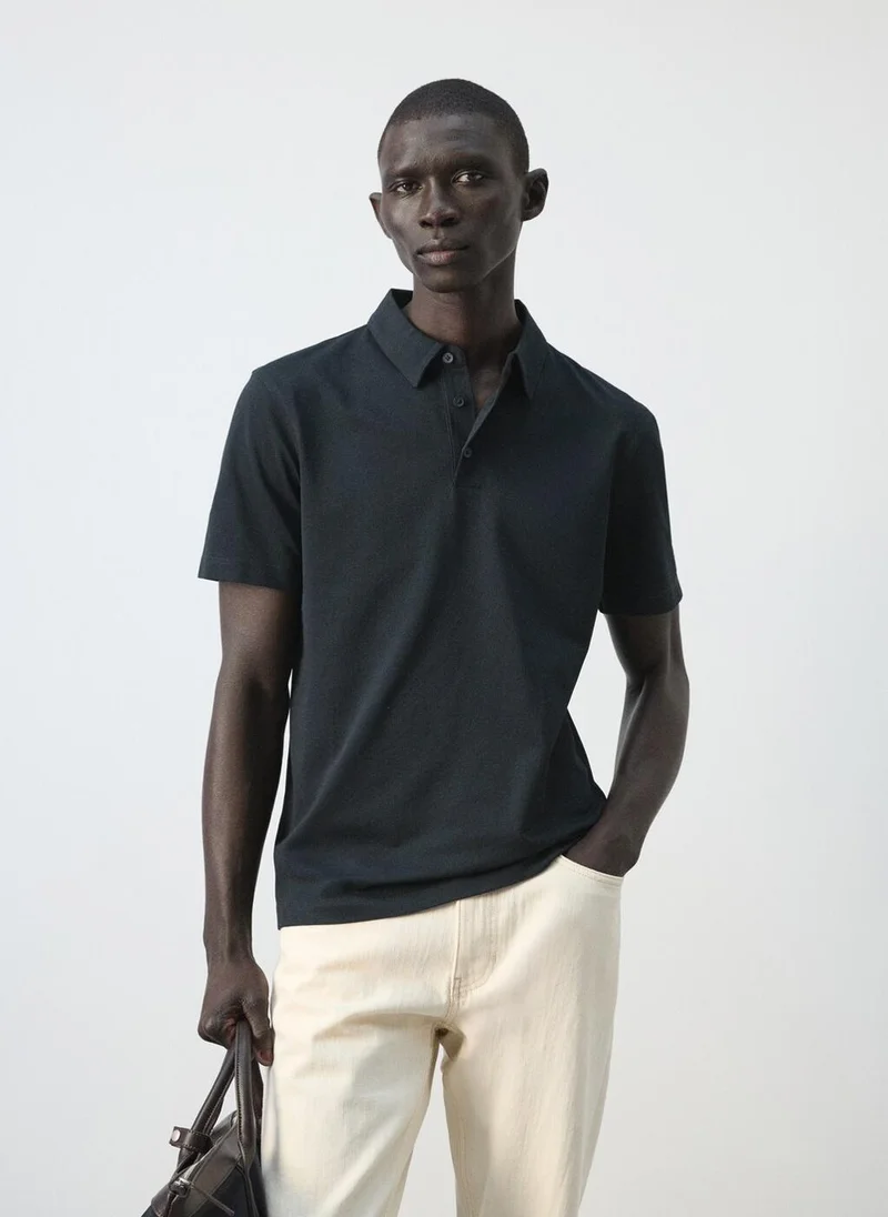 Mango Man Slim fit piqué polo