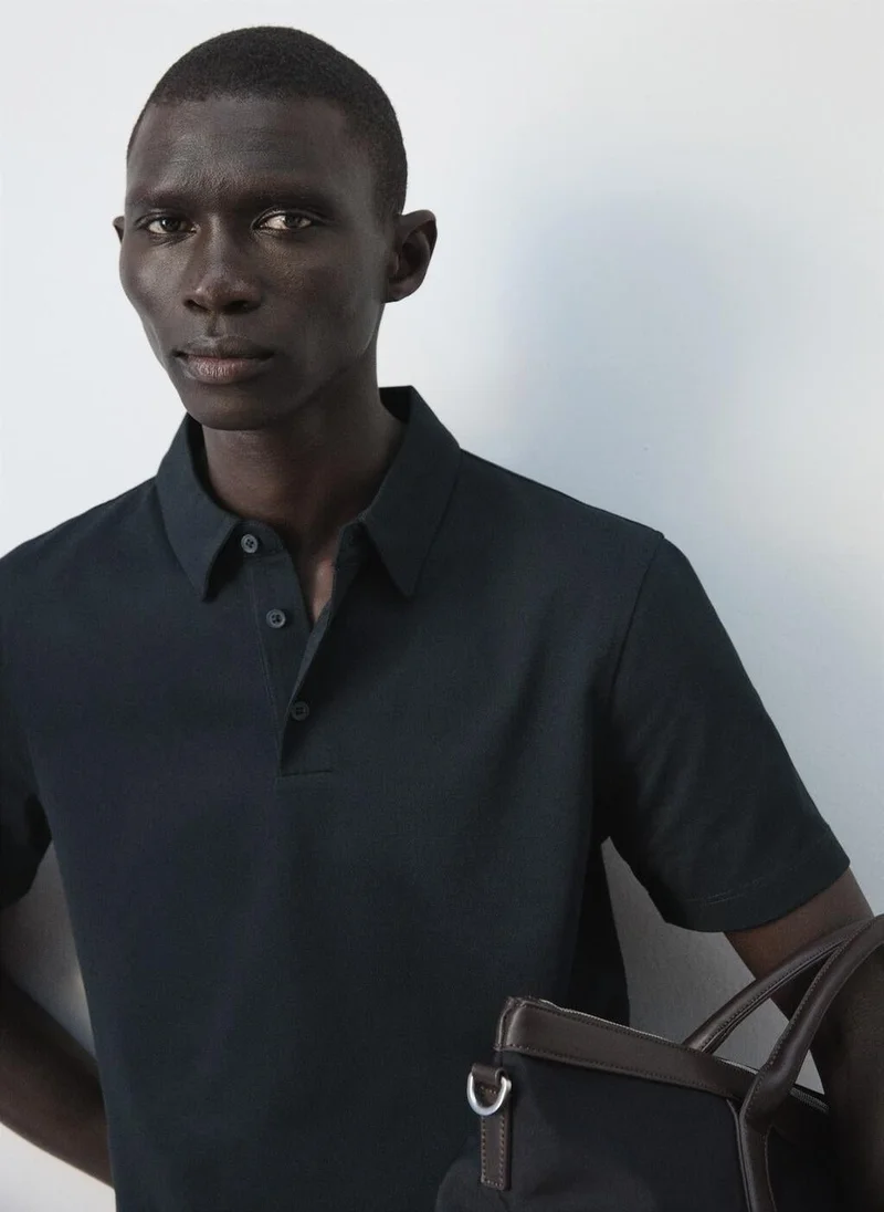 Mango Man Slim fit piqué polo