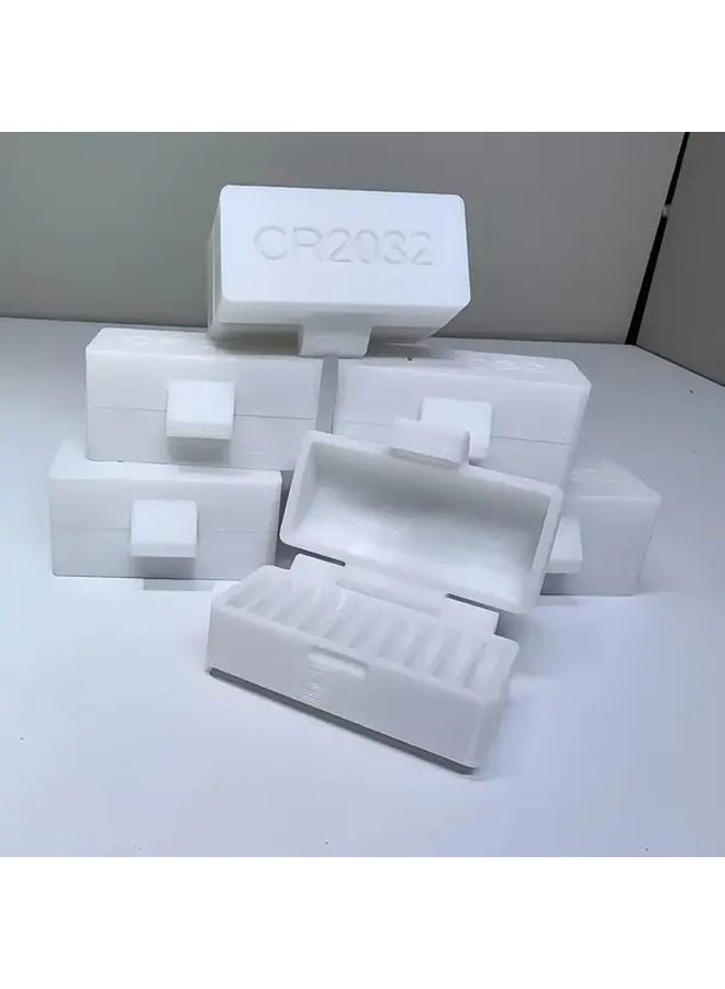Grey 10 Slot CR2032 Button Battery Holder Storage Box Portable Durable PVC - Image 5