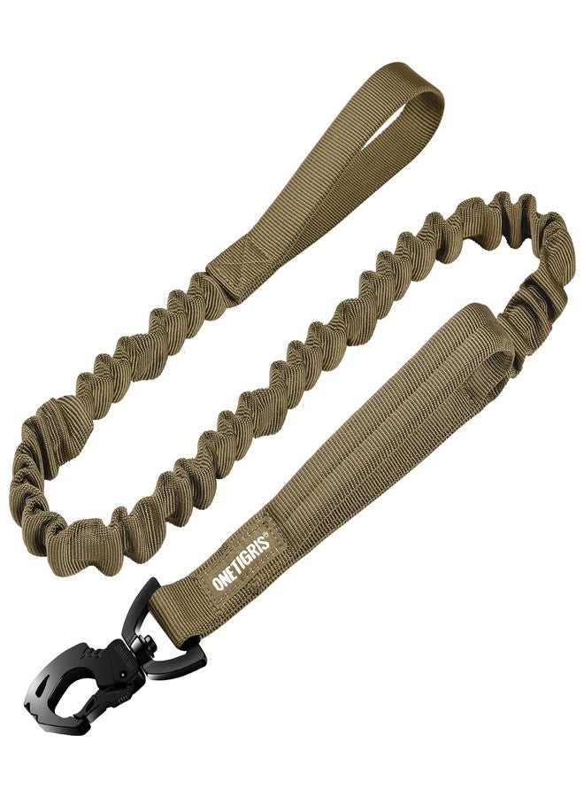 OneTigris Tactical Dog Training Bungee Leash with Control Handle Quick Release Nylon Leads Rope (Tan) - Image 1