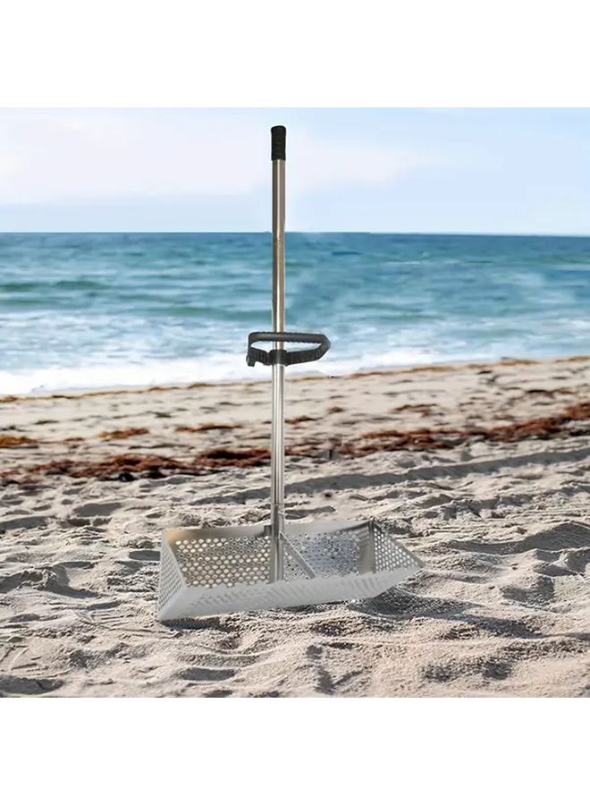 مشذب و منخل الرمال متعدد الأغراض "الأسود على الأبيض" لصيد سرطان البحر في الشاطئ والبستنة وتنظيف الرمال - Image 2