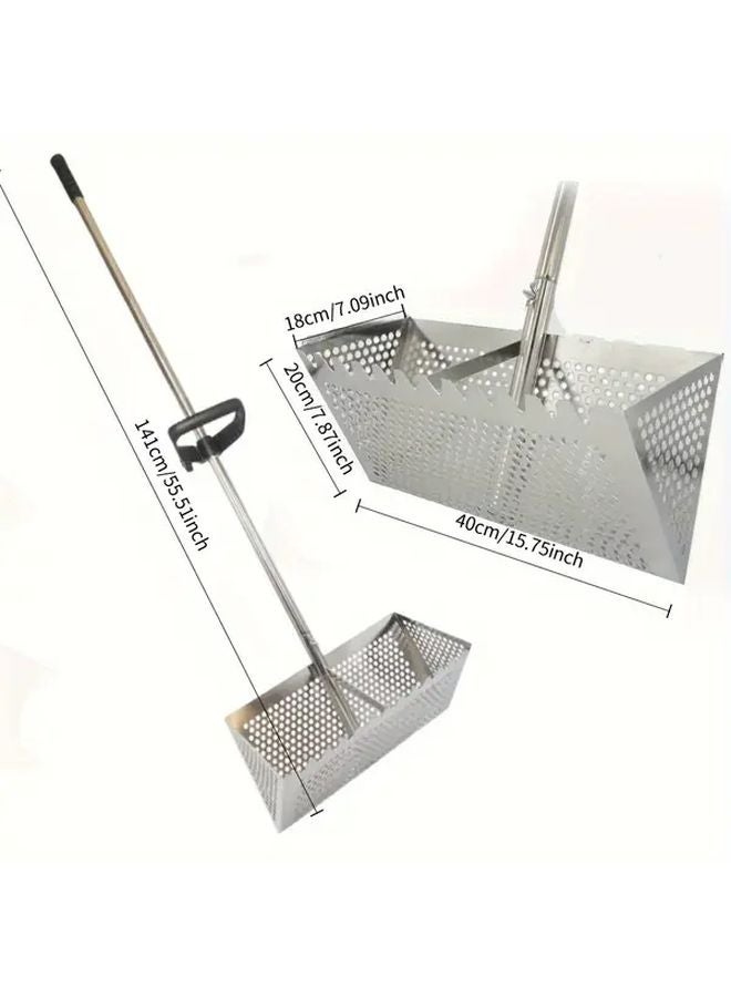 مشذب و منخل الرمال متعدد الأغراض "الأسود على الأبيض" لصيد سرطان البحر في الشاطئ والبستنة وتنظيف الرمال - Image 4