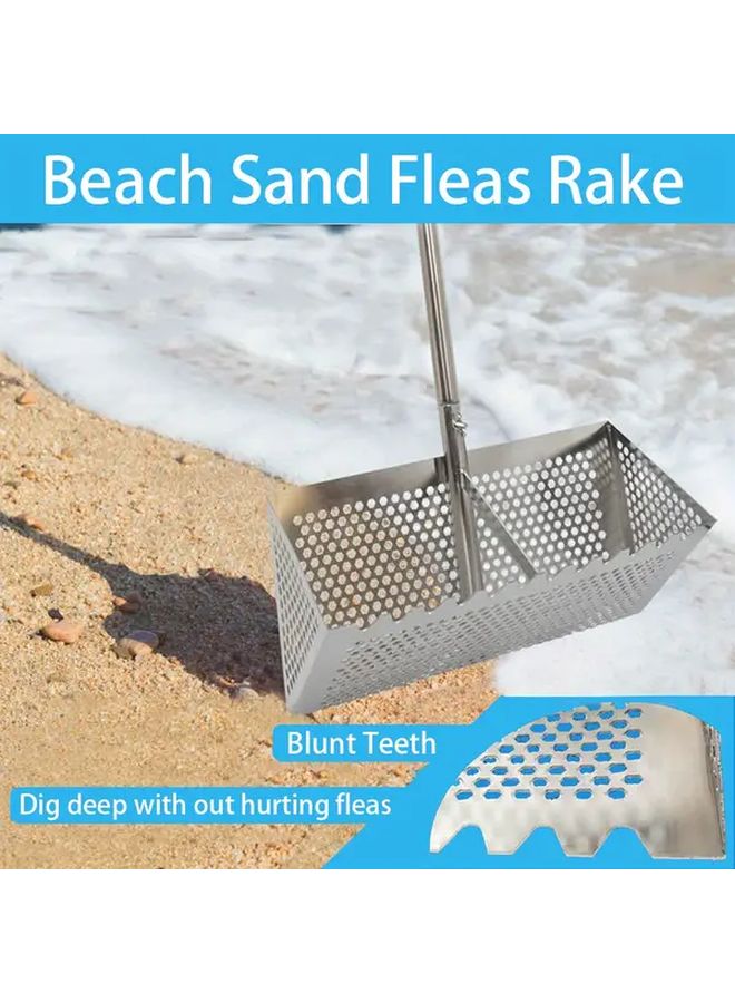 مشذب و منخل الرمال متعدد الأغراض "الأسود على الأبيض" لصيد سرطان البحر في الشاطئ والبستنة وتنظيف الرمال - Image 5