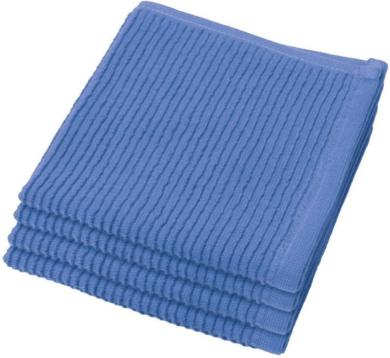 Now Designs Ripple Kitchen Dishcloth, Set of 4, Royal Blue - Image 1