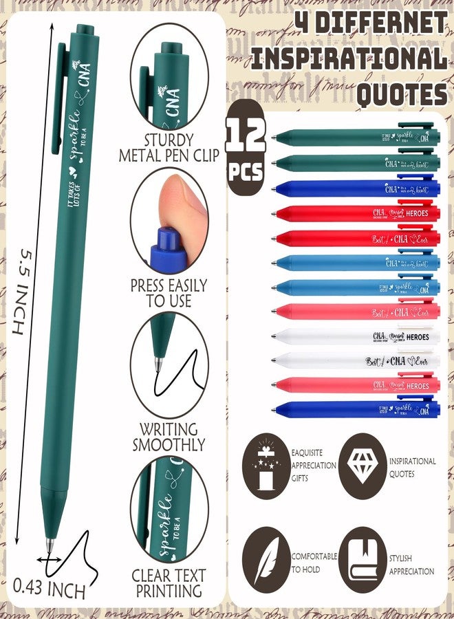 Vesici 12 Set Christmas CNA Gifts Bulk CNA Inspirational Kraft Spiral Notebooks with Sticky Notes Pen Gift for Nursing Coworker Medical Staff Healthcare Office Supplies (6 Colors) - Image 3