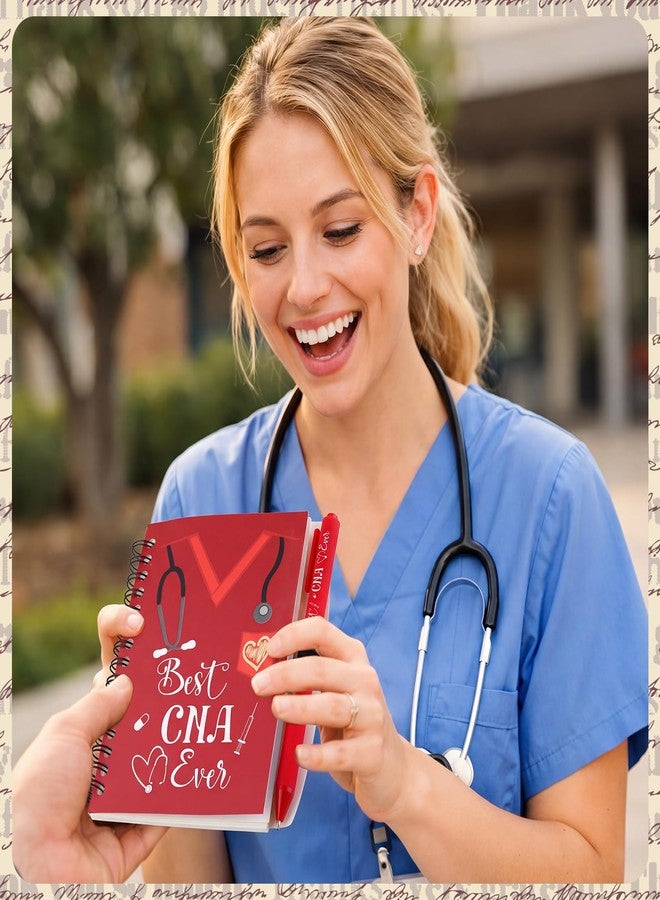 Vesici 12 Set Christmas CNA Gifts Bulk CNA Inspirational Kraft Spiral Notebooks with Sticky Notes Pen Gift for Nursing Coworker Medical Staff Healthcare Office Supplies (6 Colors) - Image 5