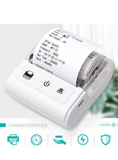 Generic 2 Packs of Portable Mini Thermal Receipt Printer Black and White with 2 Rolls of Paper High Speed Wireless Printer  Compatible with mobile and computer system Suitable for Coffee Shop Restaurant Conve  - Image 2