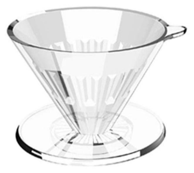 تايم مور قمع ترشيح و تقطير الة القهوة المختصة وعاء فلتر جهاز تقطير بطريقة V60  مقاس 02 - Image 1