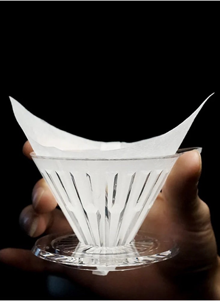 TIMEMORE - V60 Dripper Made of High Fired Glass Material Pour Over Coffee Maker Slow Brewing Home Office Cafe Strong Flavour Brewer Size 02 - Image 1