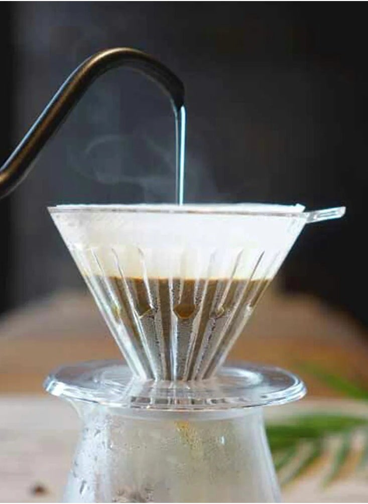 TIMEMORE - V60 Dripper Made of High Fired Glass Material Pour Over Coffee Maker Slow Brewing Home Office Cafe Strong Flavour Brewer Size 02 - Image 1