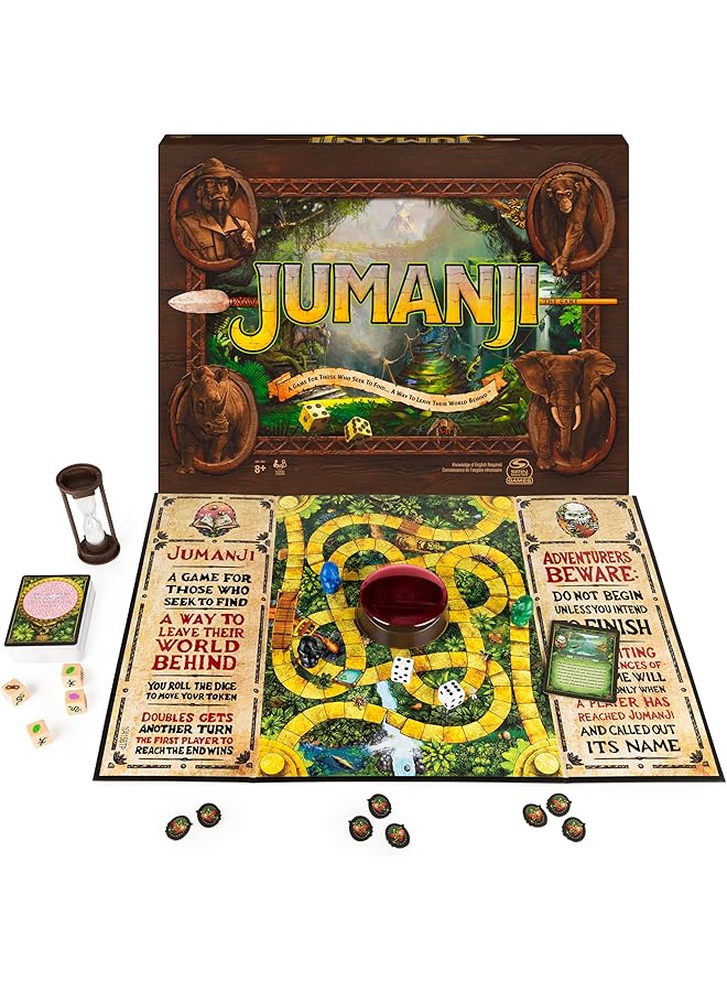 سبين ماستر جيمز Jumanji The Game، لعبة المغامرات العائلية الكلاسيكية والمخيفة المبنية على فيلم الحركة الكوميدي للأطفال والكبار من سن 8 سنوات فما فوق - Image 1