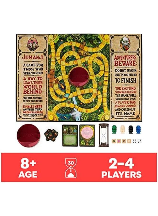 سبين ماستر جيمز Jumanji The Game، لعبة المغامرات العائلية الكلاسيكية والمخيفة المبنية على فيلم الحركة الكوميدي للأطفال والكبار من سن 8 سنوات فما فوق - Image 2