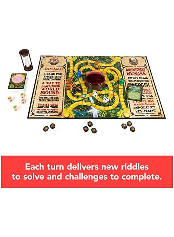 سبين ماستر جيمز Jumanji The Game، لعبة المغامرات العائلية الكلاسيكية والمخيفة المبنية على فيلم الحركة الكوميدي للأطفال والكبار من سن 8 سنوات فما فوق - Image 4