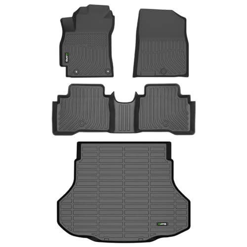 HAFIDI® Floor Mats & Cargo Liner Set Fit for 2021-2025 2026 Hyundai Elantra Hybrid All Weather TPE Anti-Slip Car Full Set Floor Liners Custom Accessories - Black - Image 1