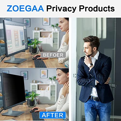 ZOEGAA 32 Inch Computer Privacy Screen Filter for 16:9 Widescreen Computer Monitor 27.87"x15.66", Removable Computer Screen Privacy Shield and Anti Blue Light Anti Glare Screen Protector - Image 4