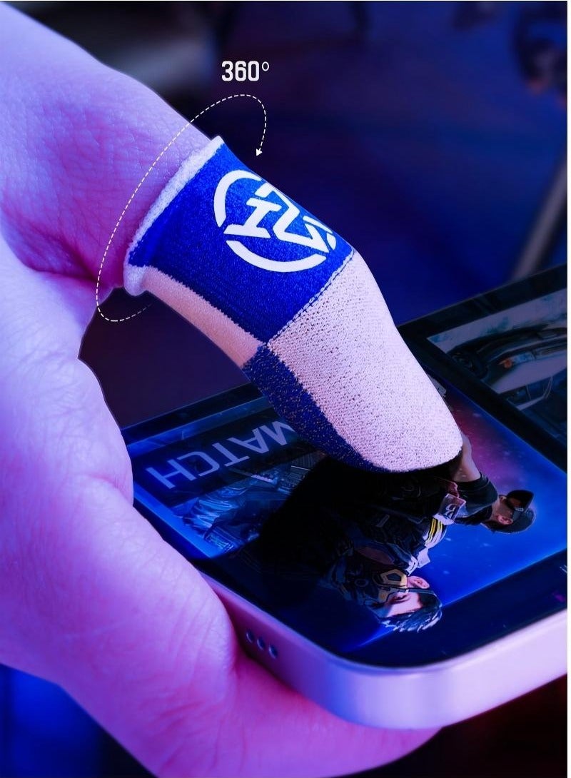 2 Pairs Of Mobile Game Touch Screen Finger Sleeves, With Metal Storage Box, Ultra-Thin 0.25mm Finger Sleeves, Ultra-High Sensitive Touch, Smooth Operation, Sweat-Absorbent, Odorless, Breathable, Seamless Finger Sleeves, Suitable For Pubg And Other Games - Image 2