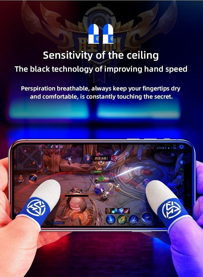 2 Pairs Of Mobile Game Touch Screen Finger Sleeves, With Metal Storage Box, Ultra-Thin 0.25mm Finger Sleeves, Ultra-High Sensitive Touch, Smooth Operation, Sweat-Absorbent, Odorless, Breathable, Seamless Finger Sleeves, Suitable For Pubg And Other Games - Image 4