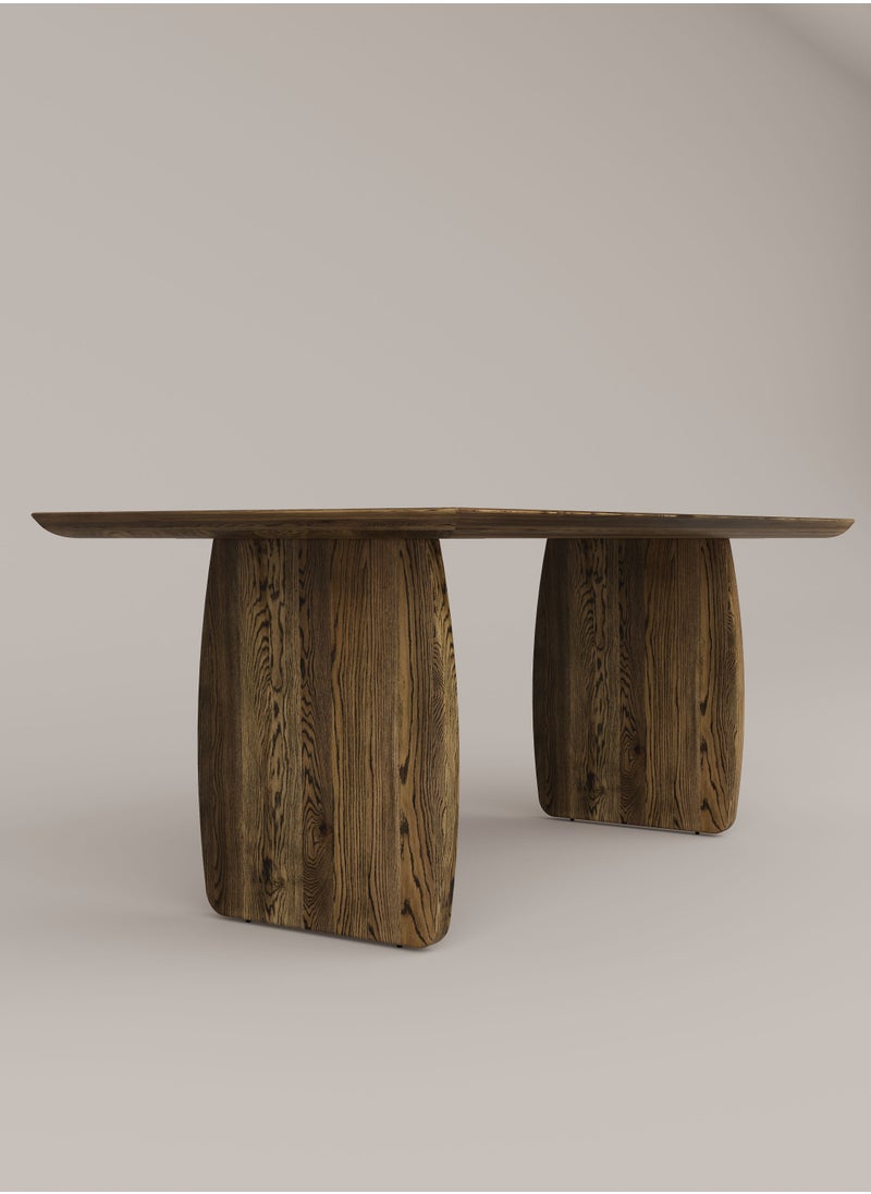 Slab House Edge Collection - Solid Oak Timber 4-6 Seater Table  - Image 3