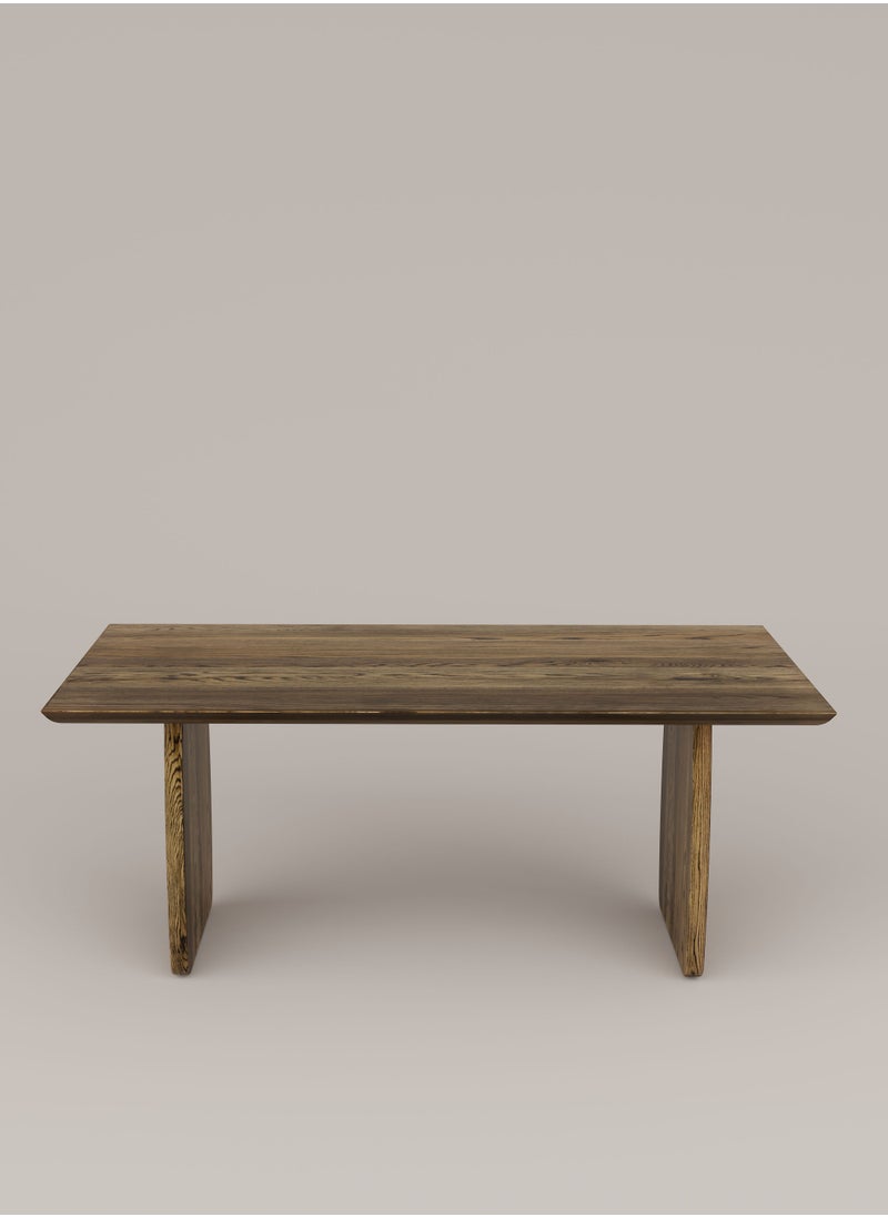Slab House Edge Collection - Solid Oak Timber 4-6 Seater Table  - Image 1
