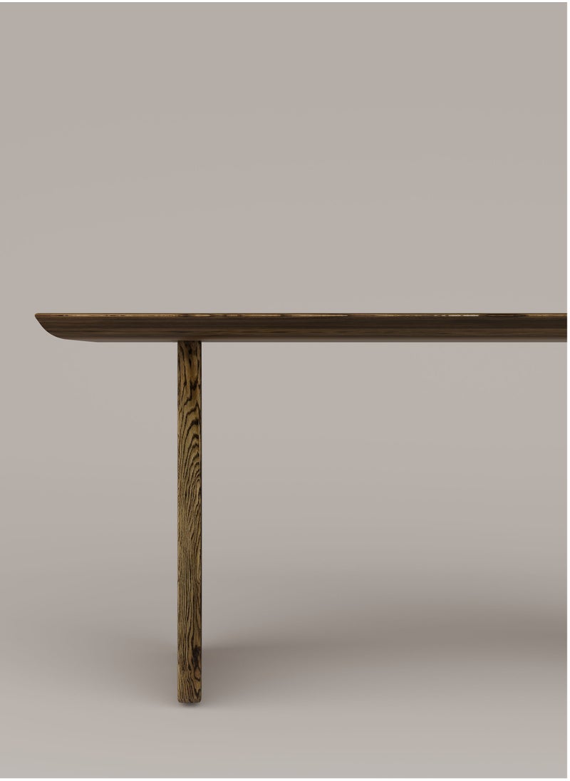 Slab House Edge Collection - Solid Oak Timber 4-6 Seater Table  - Image 5