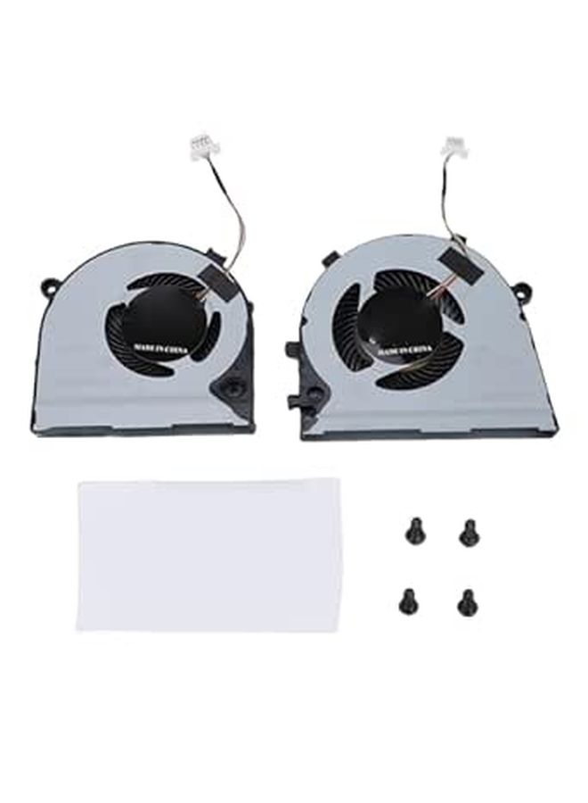 Gaming Laptop CPU GPU Cooling Fan Replacement 4 Pin Connector 0GWMFV 0TJHF2 Metal ABS Compatible With Dell G3 15 3579 Black - Image 1