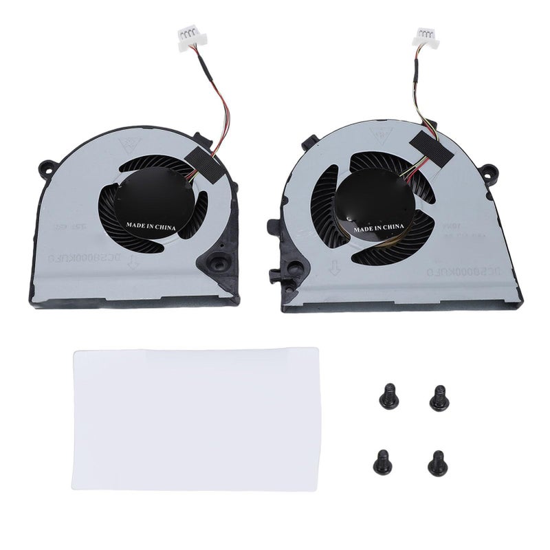 Gaming Laptop CPU GPU Cooling Fan Replacement 4 Pin Connector 0GWMFV 0TJHF2 Metal ABS Compatible With Dell G3 15 3579 Black - Image 2