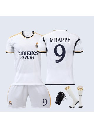 Real Madrid No. 9 Mbappe Children's and Youth Football Uniform  Four-Piece Set - pzsku/ZD8DCAE744421DBE084D2Z/45/_/1718245928/1cc11716-831c-4aed-816b-6fd289b49c6a